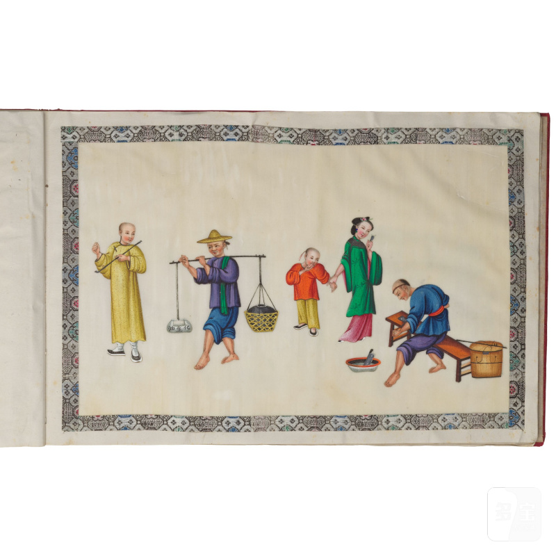 中國畫家 十九世紀 街邊商販圖冊頁十二開 | CHINESE ARTIST (19TH CENTURY) - 图24